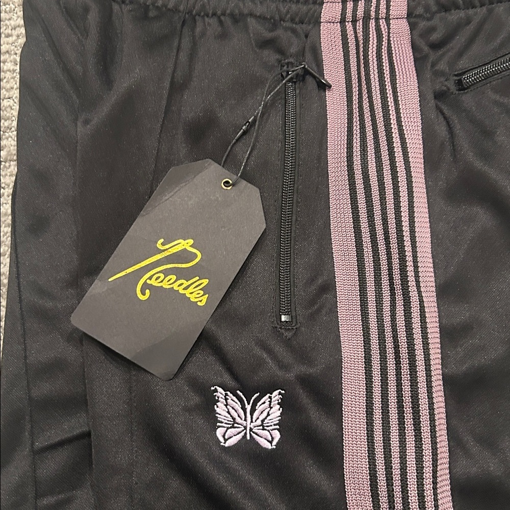 Black Track Pants with Pink Stripe - Picture 5 of 7